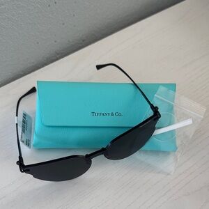 Tiffany & Co. Black Sunglasses with Blue Case
